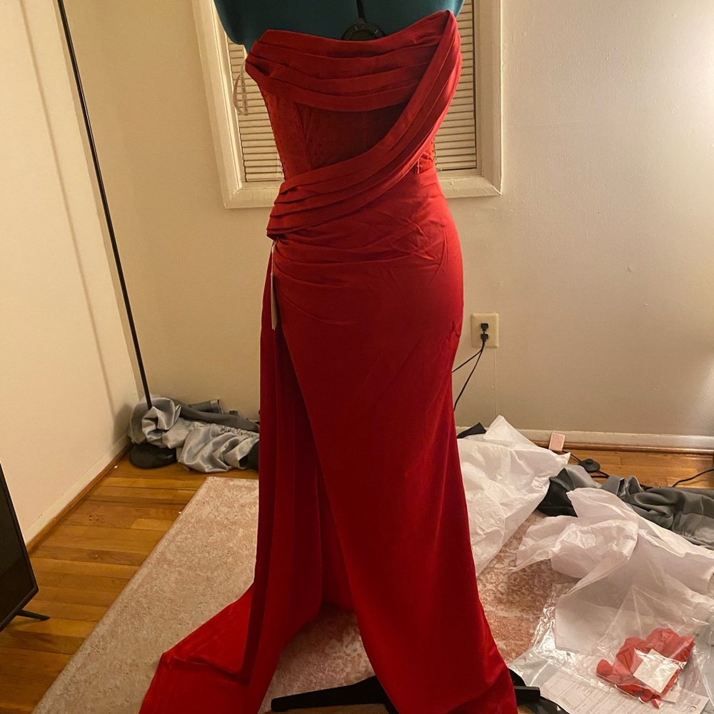 Elegant Red Evening Gown
